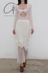 SWAYING/KNIT Pleated Skirt SW22SSB06 White